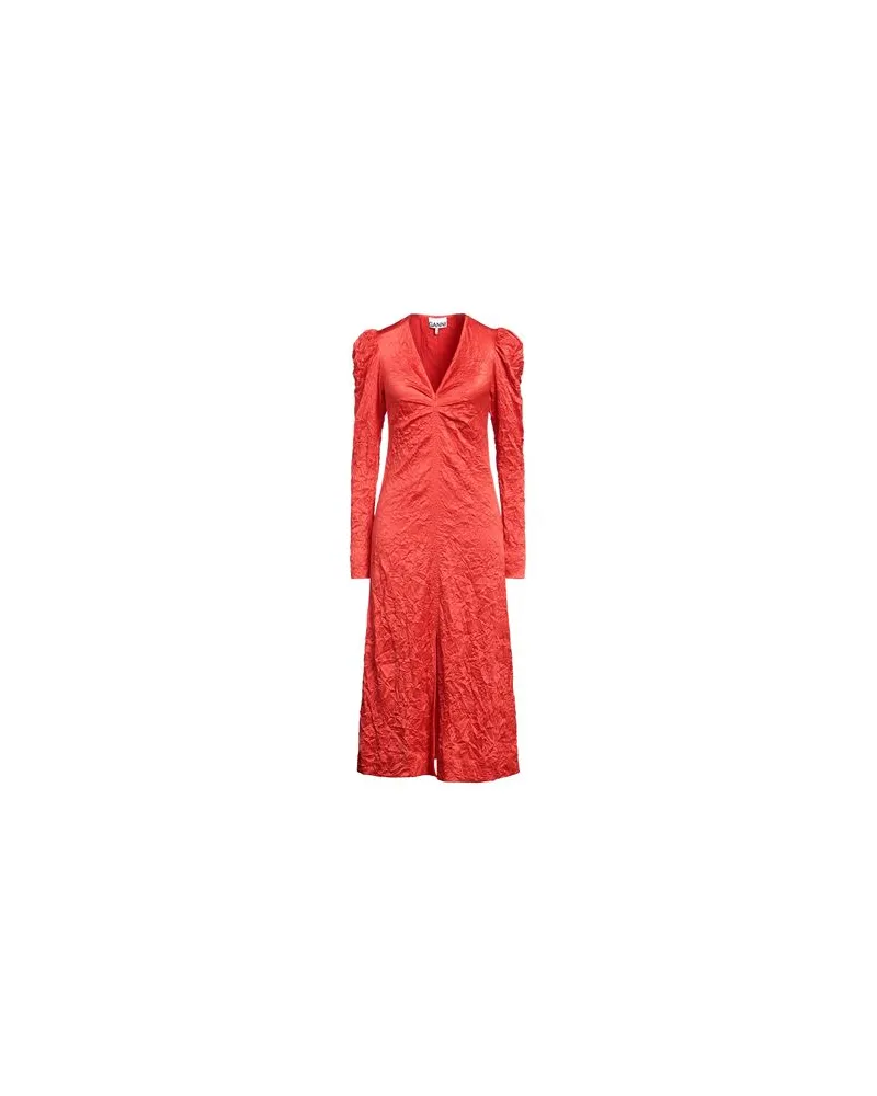 Ganni KLEIDER - Midi-Kleiderauf YOOX.COM Rot