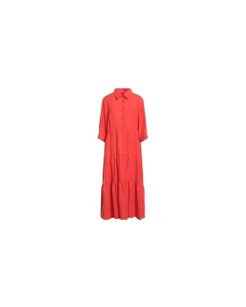 Luisa Spagnoli KLEIDER - Midi-Kleiderauf YOOX.COM Tomatenrot