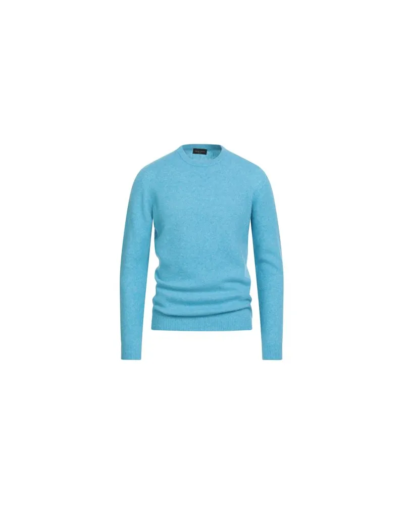 Roberto Collina STRICKWAREN - Pulloverauf YOOX.COM Azurblau