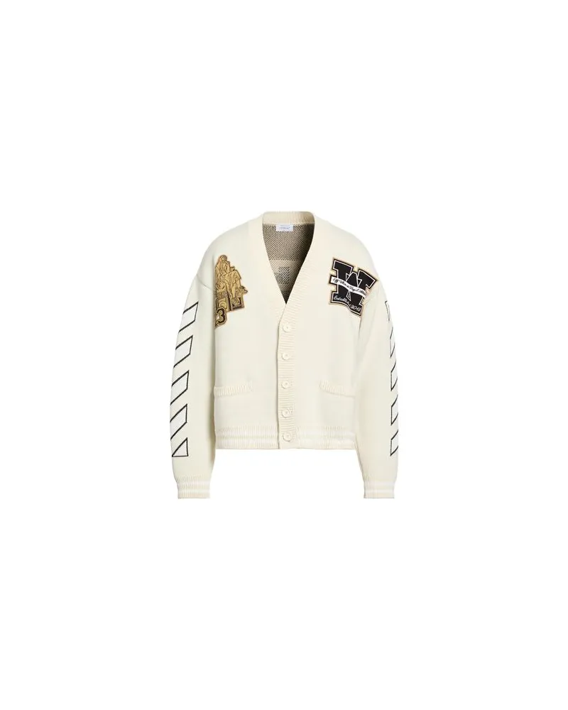 OFF-WHITE STRICKWAREN - Strickjackenauf YOOX.COM Elfenbein