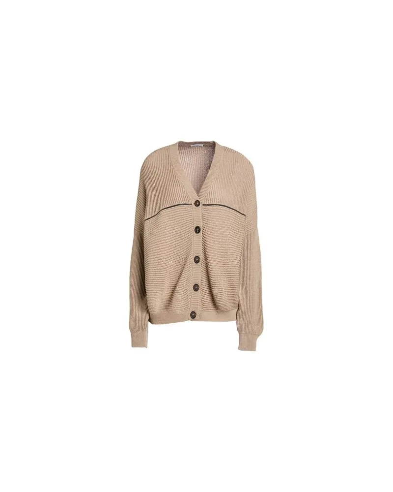 Brunello Cucinelli STRICKWAREN - Strickjackenauf YOOX.COM Hellbraun