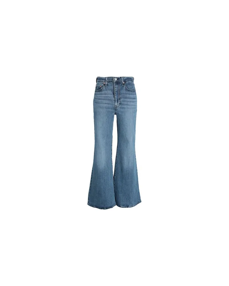 Levi's RIBCAGE BELLS DARK INDIGO - WORN IN  - HOSEN & RÖCKE - Jeanshosenauf YOOX.COM Blau