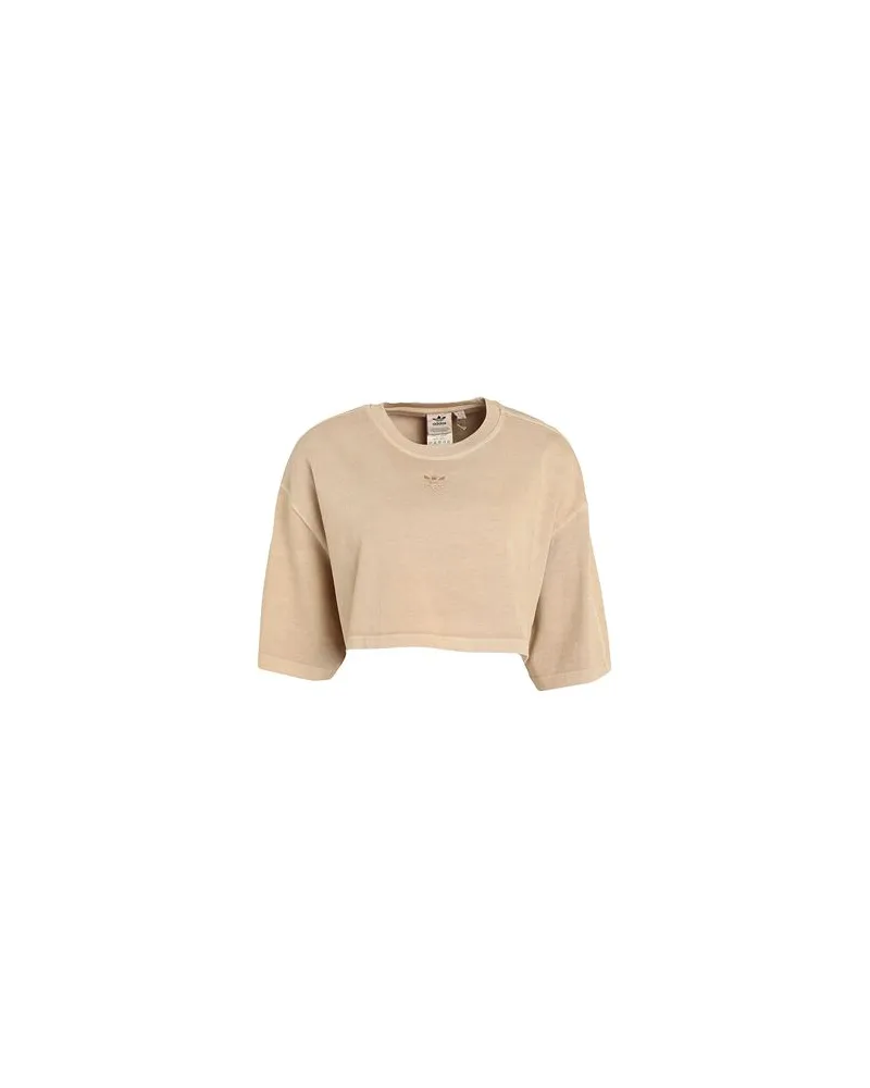adidas ESS+ CROP TEE  - TOPS - T-shirtsauf YOOX.COM Beige