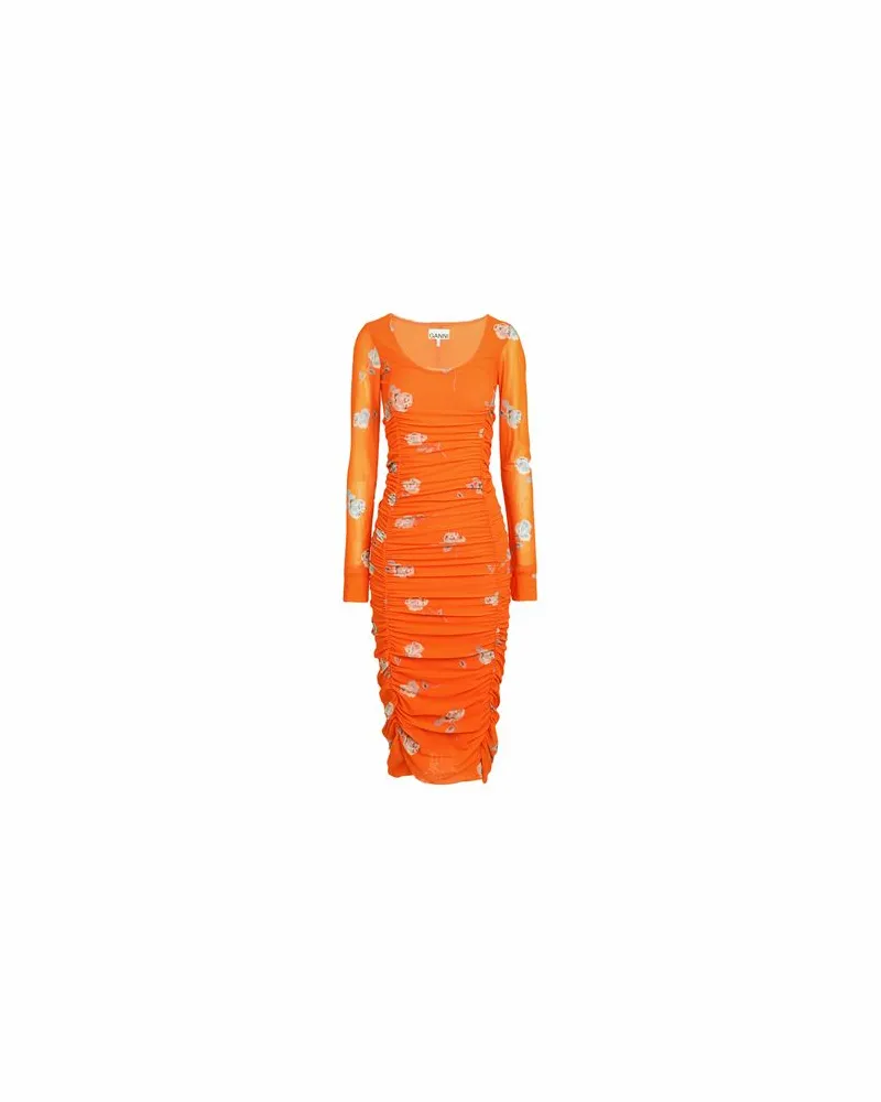 Ganni KLEIDER - Midi-Kleiderauf YOOX.COM Orange