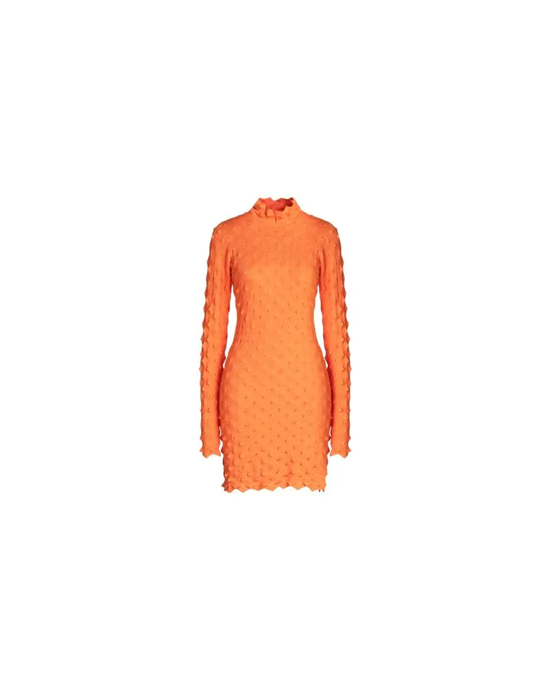 8 by Yoox VISCOSE BLEND 3D EFFECT KNITTED DRESS  - KLEIDER - Mini-Kleiderauf YOOX.COM Orange