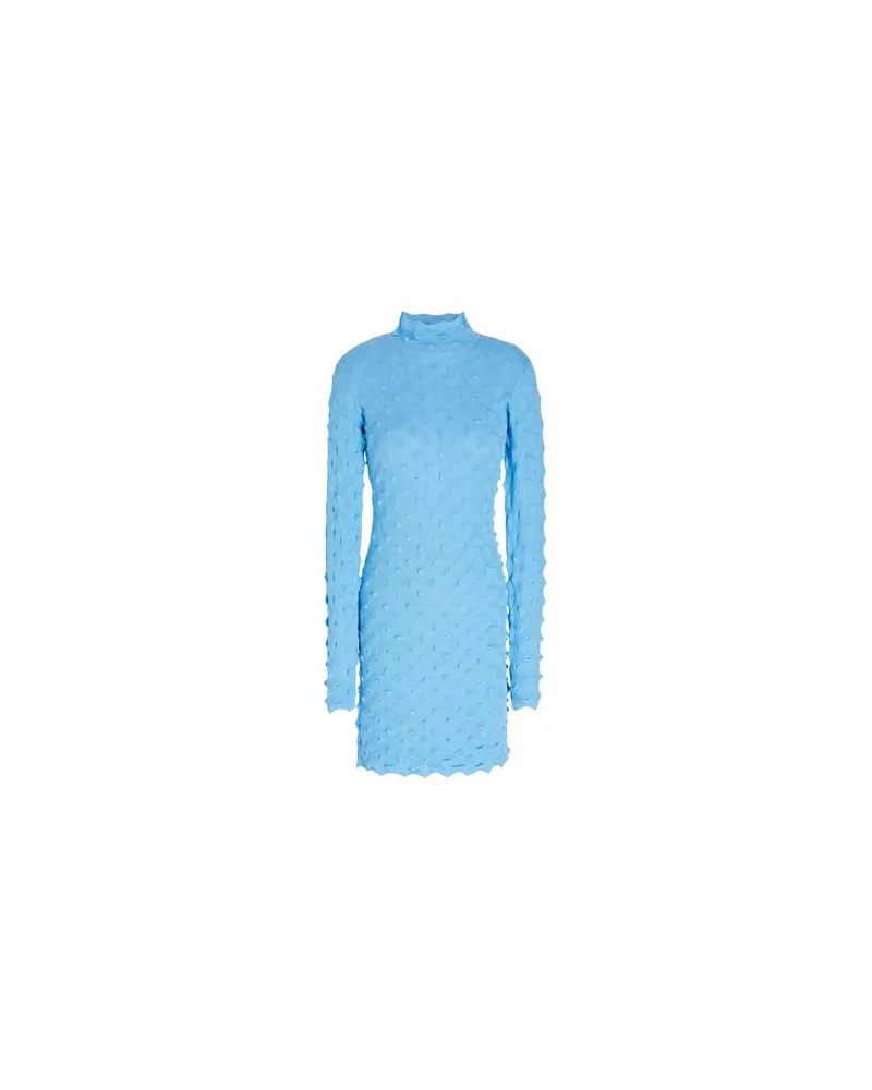 8 by Yoox VISCOSE BLEND 3D EFFECT KNITTED DRESS  - KLEIDER - Mini-Kleiderauf YOOX.COM Azurblau