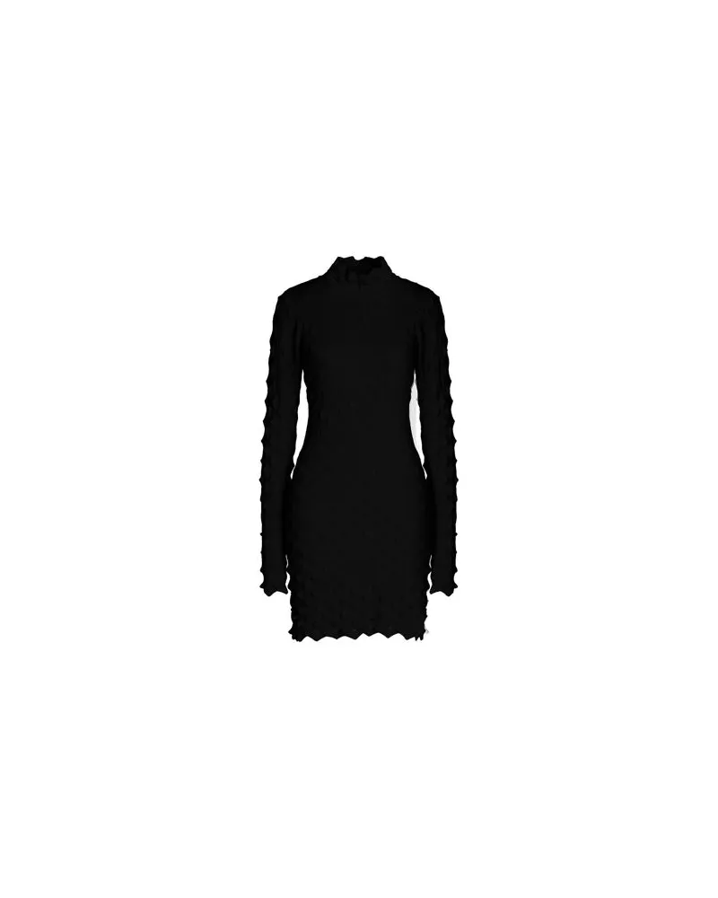 8 by Yoox VISCOSE BLEND 3D EFFECT KNITTED DRESS  - KLEIDER - Mini-Kleiderauf YOOX.COM Schwarz