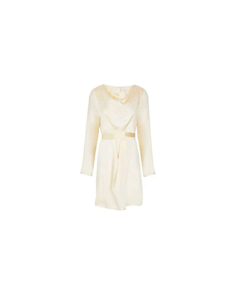 8 by Yoox SILK L/SLEEVE MINI DRESS  - KLEIDER - Mini-Kleiderauf YOOX.COM Beige