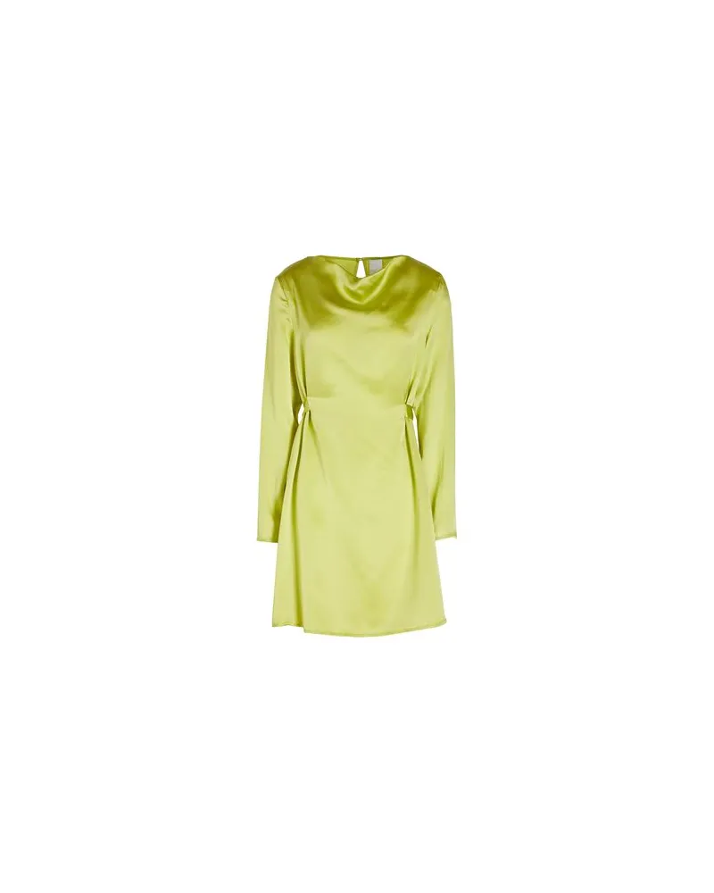 8 by Yoox SILK L/SLEEVE MINI DRESS  - KLEIDER - Mini-Kleiderauf YOOX.COM Limettengrün