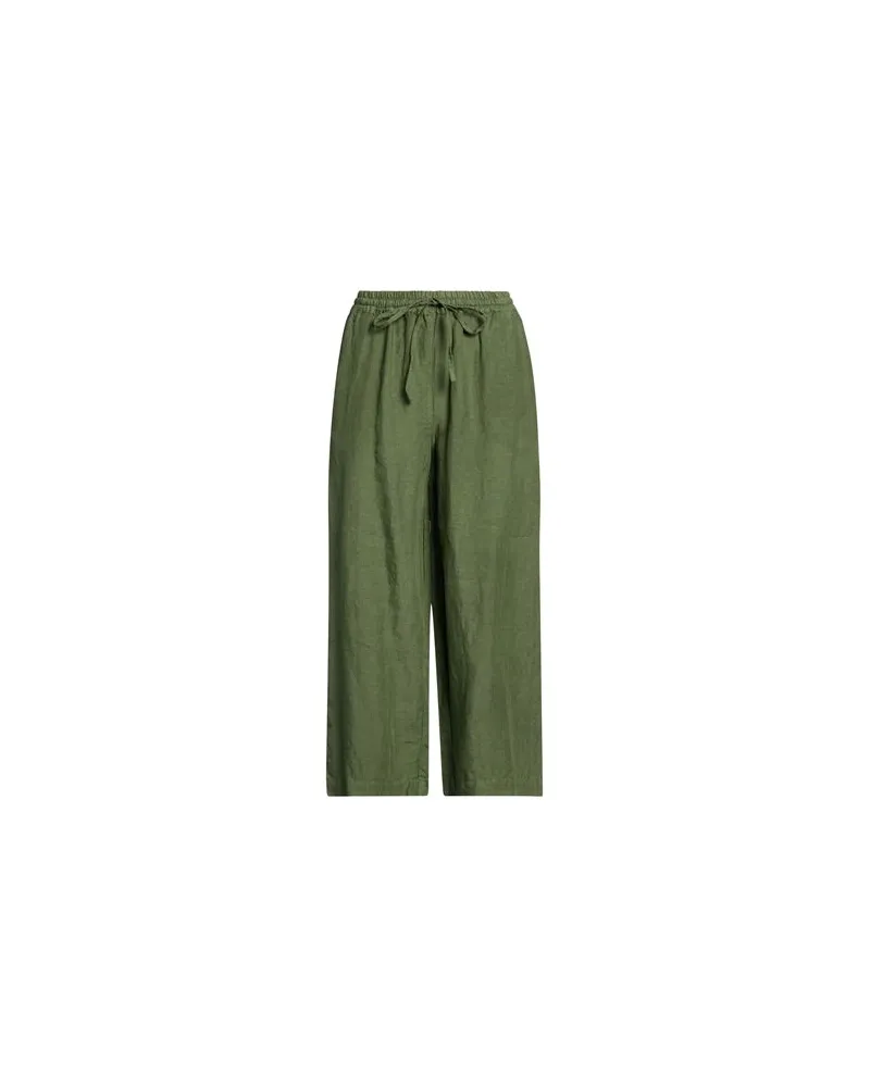 120% Lino HOSEN & RÖCKE - Hosenauf YOOX.COM Militärgrün