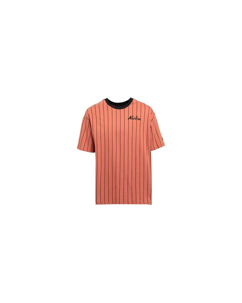 New Era NE PINSTRIPE OS TEE NEWERA  - TOPS - T-shirtsauf YOOX.COM Rostrot