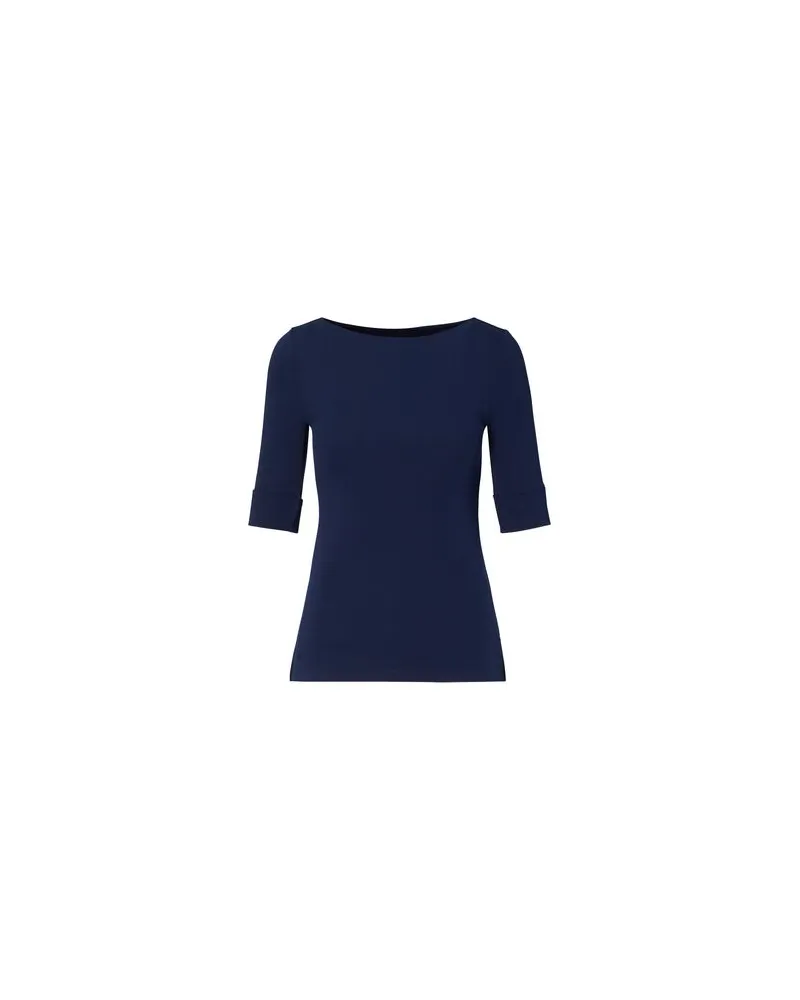 Ralph Lauren COTTON BOATNECK TOP - TOPS - T-shirtsauf YOOX.COM Nachtblau
