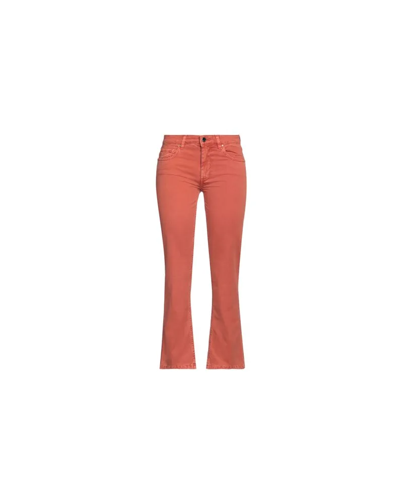 Re-HasH HOSEN & RÖCKE - Jeanshosenauf YOOX.COM Rostrot