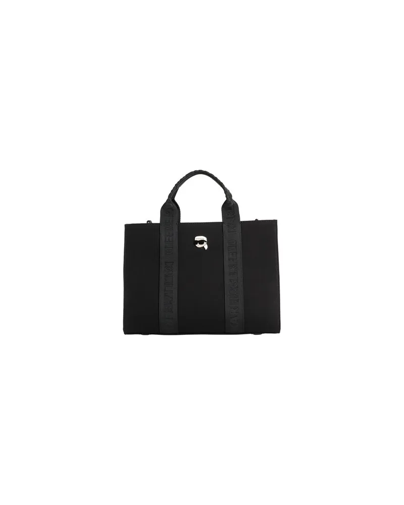 Karl Lagerfeld IKON PIN SQUARE MEDIUM TOTE BAG  - TASCHEN - Handtaschenauf YOOX.COM Schwarz