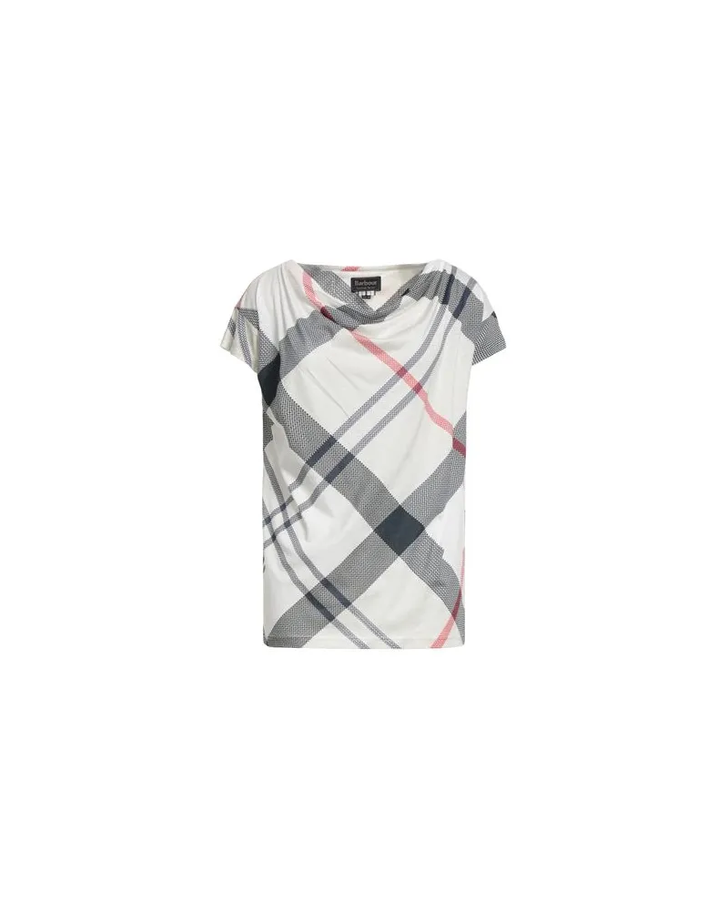 Barbour SUMMER TARTAN - TOPS - T-shirtsauf YOOX.COM Weiß
