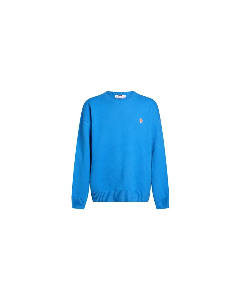 MSGM STRICKWAREN - Pulloverauf YOOX.COM Azurblau