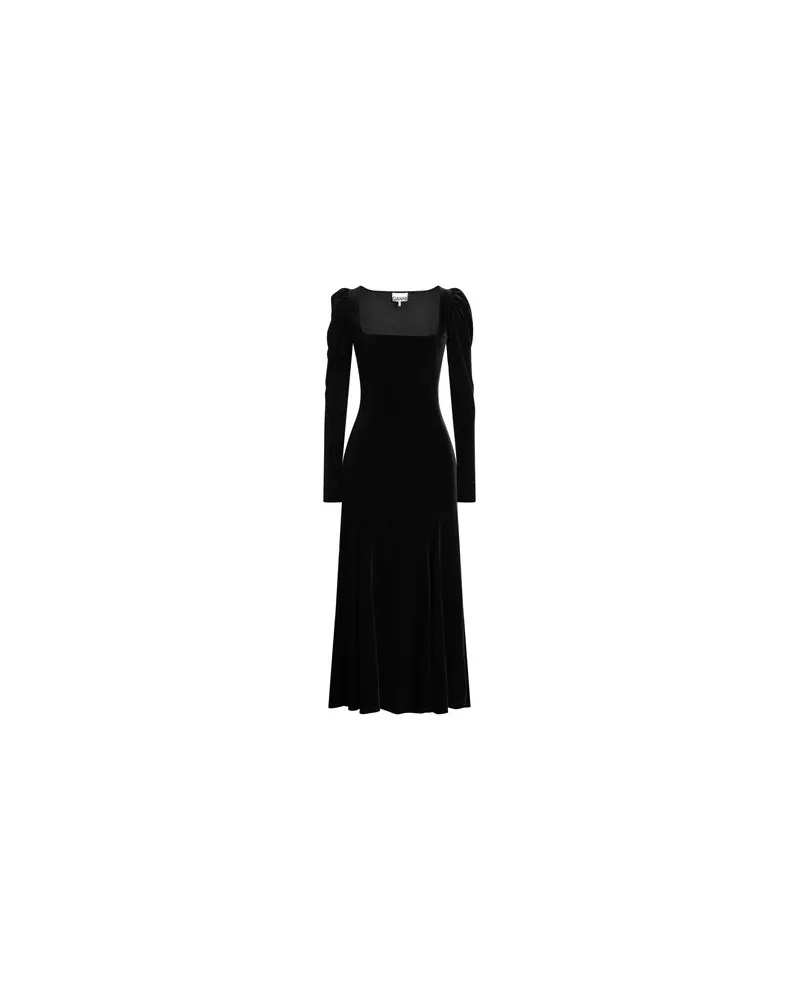 Ganni KLEIDER - Midi-Kleiderauf YOOX.COM Schwarz