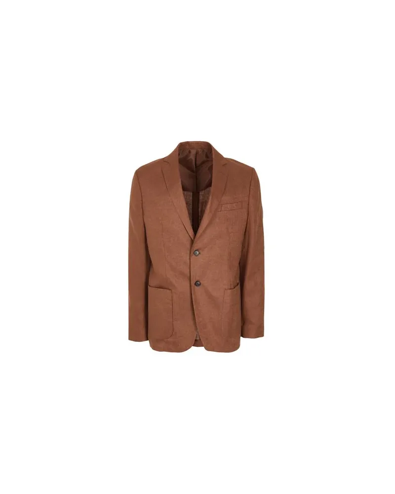 8 by Yoox LINEN SINGLE  BREAST BLAZER  - ANZÜGE und CO-ORDS - Blazersauf YOOX.COM Braun