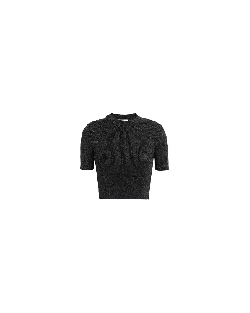 GCDS RIBBED LUREX CROP TOP - STRICKWAREN - Pulloverauf YOOX.COM Schwarz
