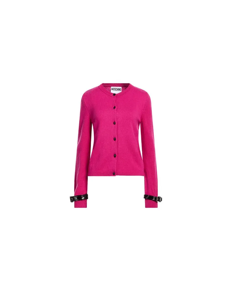 Moschino STRICKWAREN - Strickjackenauf YOOX.COM Fuchsia