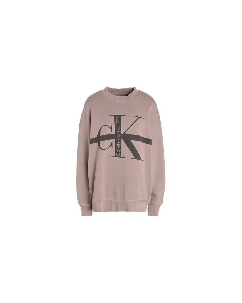 Calvin Klein TOPS - Sweatshirtsauf YOOX.COM Hellbraun