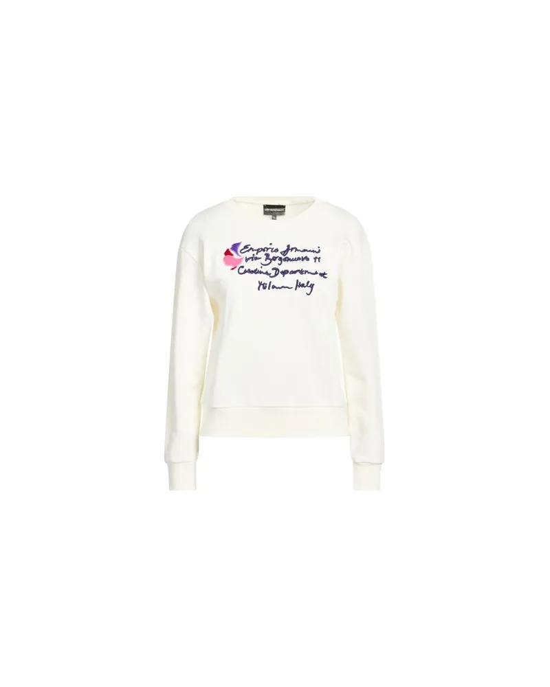 Emporio Armani TOPS - Sweatshirtsauf YOOX.COM Cremeweiß