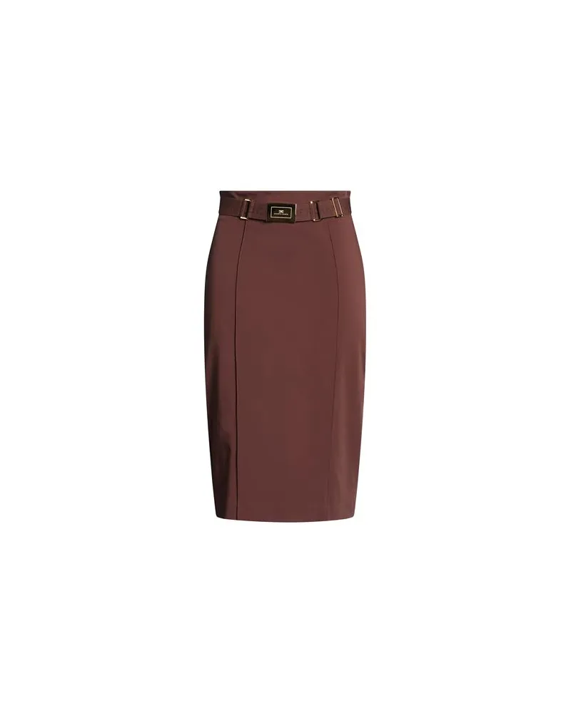 Elisabetta Franchi HOSEN & RÖCKE - Midi-Röckeauf YOOX.COM Dunkelbraun