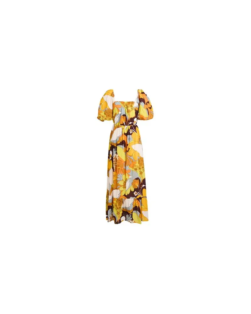 Antik Batik KLEIDER - Midi-Kleiderauf YOOX.COM Gelb