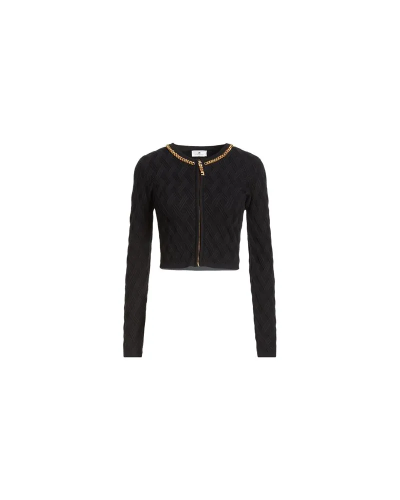 Elisabetta Franchi STRICKWAREN - Strickjackenauf YOOX.COM Schwarz