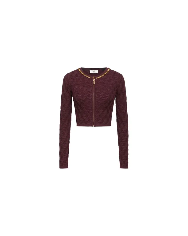 Elisabetta Franchi STRICKWAREN - Strickjackenauf YOOX.COM Bordeaux