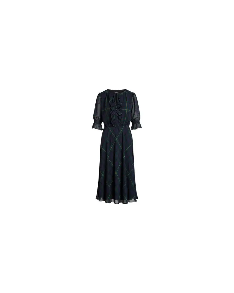 Ralph Lauren PLAID CRINKLE GEORGETTE DRESS  - KLEIDER - Midi-Kleiderauf YOOX.COM Grün