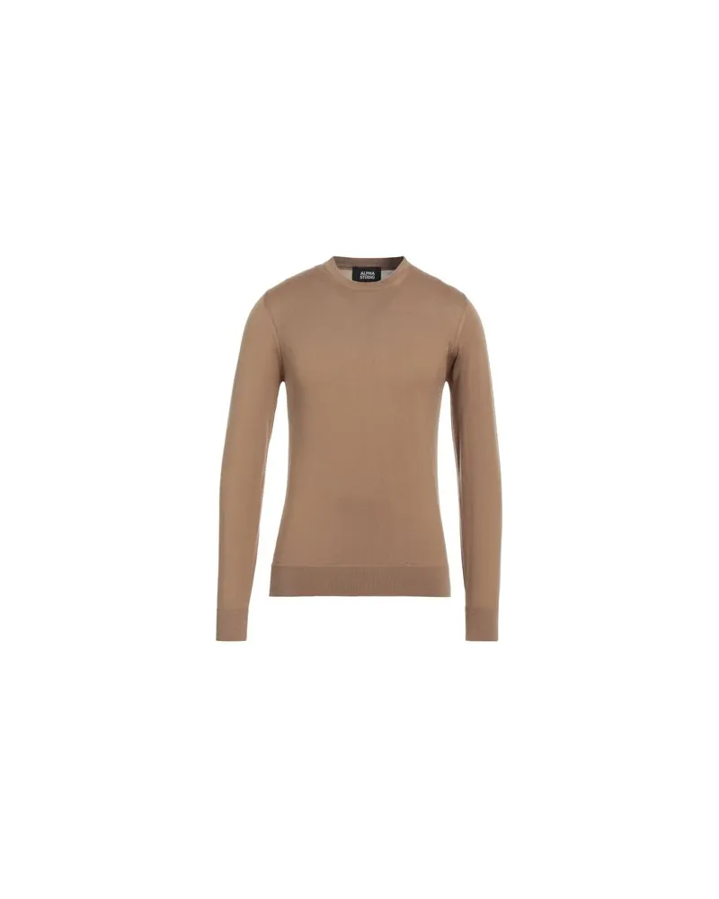 Alpha Studio STRICKWAREN - Pulloverauf YOOX.COM Hellbraun