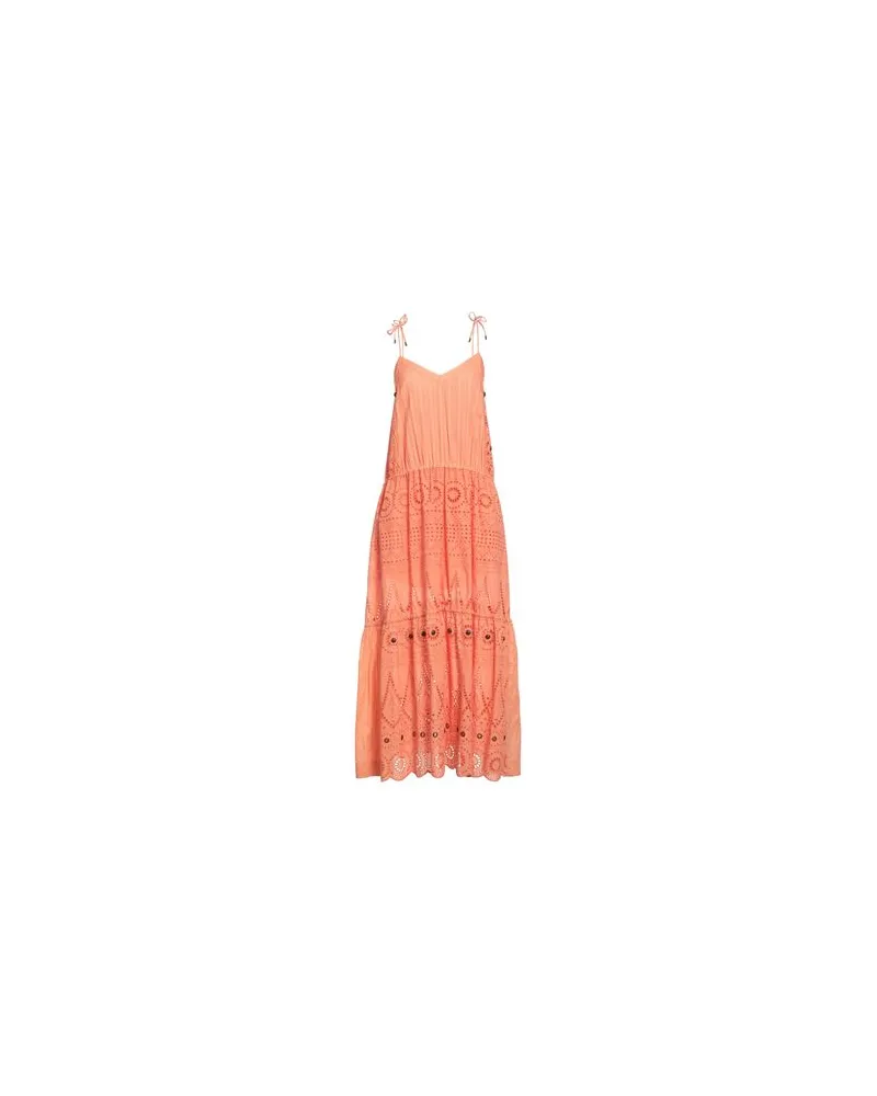 Simona Corsellini KLEIDER - Maxi-Kleiderauf YOOX.COM Lachs