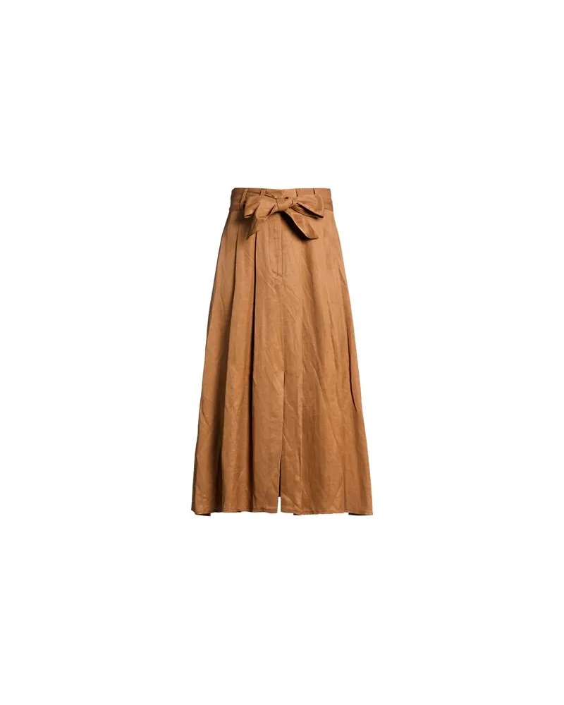 Kaos HOSEN & RÖCKE - Midi-Röckeauf YOOX.COM Braun