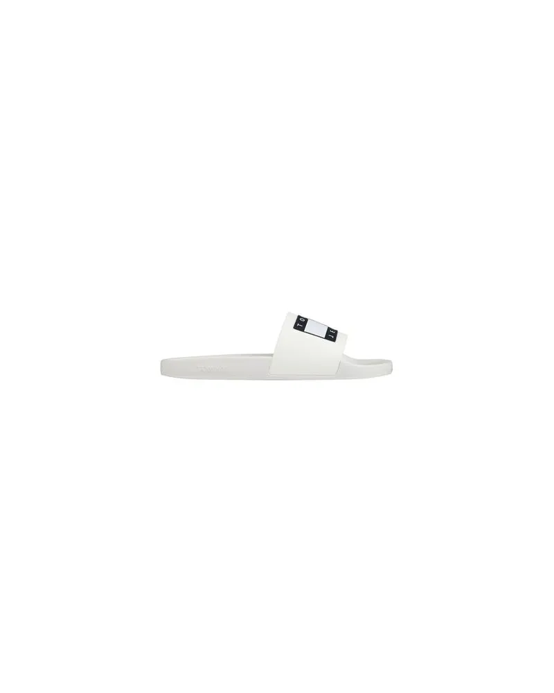 Tommy Hilfiger MENS FLAG POOL SLIDES   - SCHUHE - Sandalenauf YOOX.COM Weiß