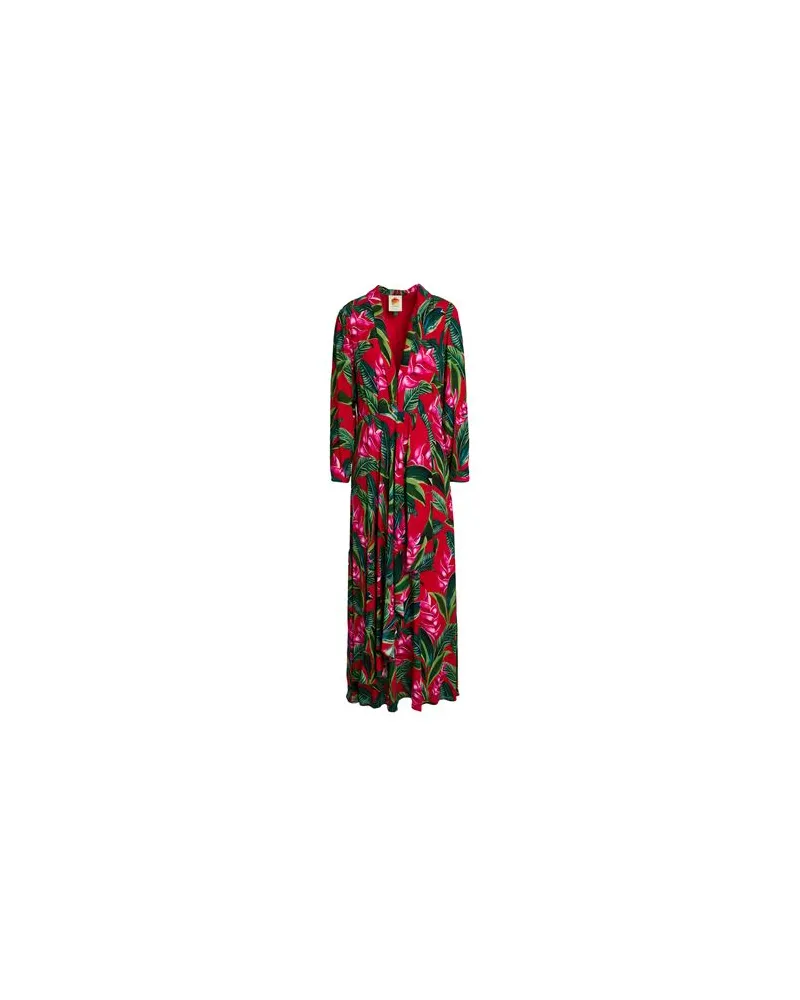 FARM Rio DREAM GARDEN RED MAXI DRESS - KLEIDER - Midi-Kleiderauf YOOX.COM Rot