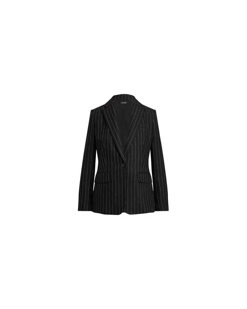 Ralph Lauren PINSTRIPE LINEN-BLEND TWILL BLAZER  - ANZÜGE und CO-ORDS - Blazersauf YOOX.COM Schwarz