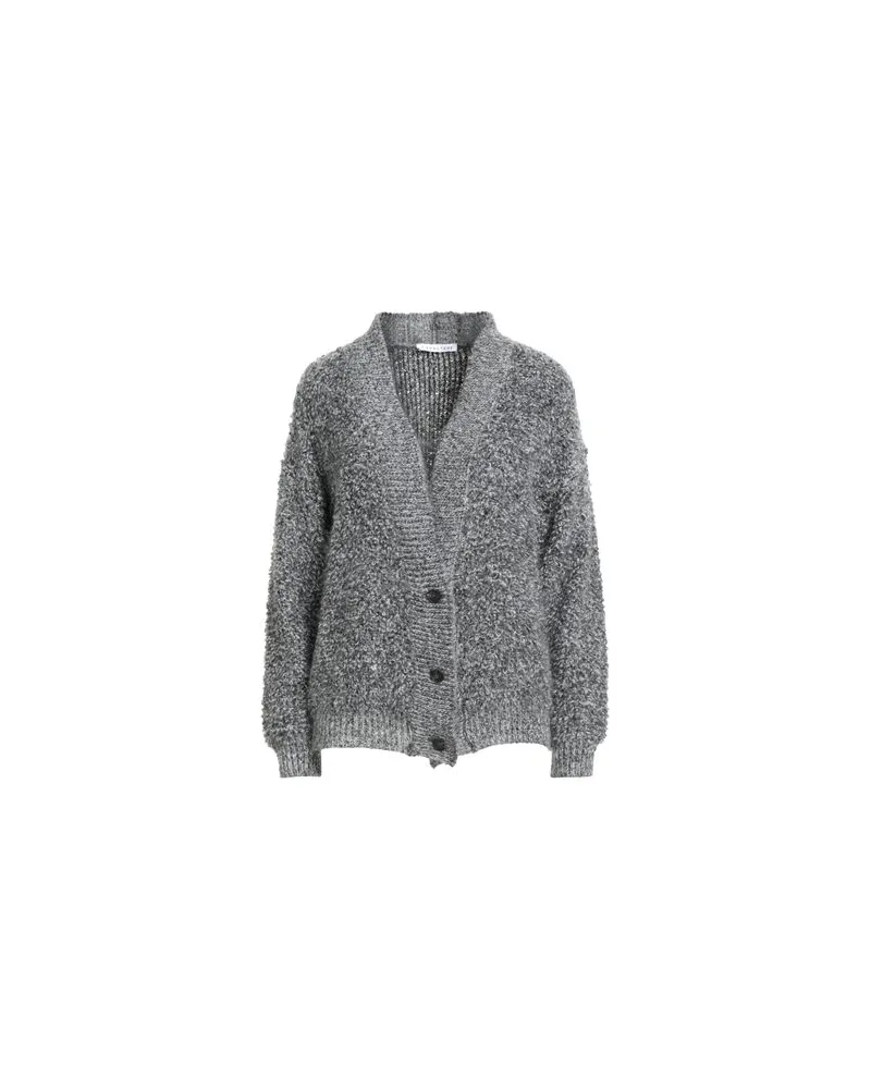 Caractère STRICKWAREN - Strickjackenauf YOOX.COM Braungrau