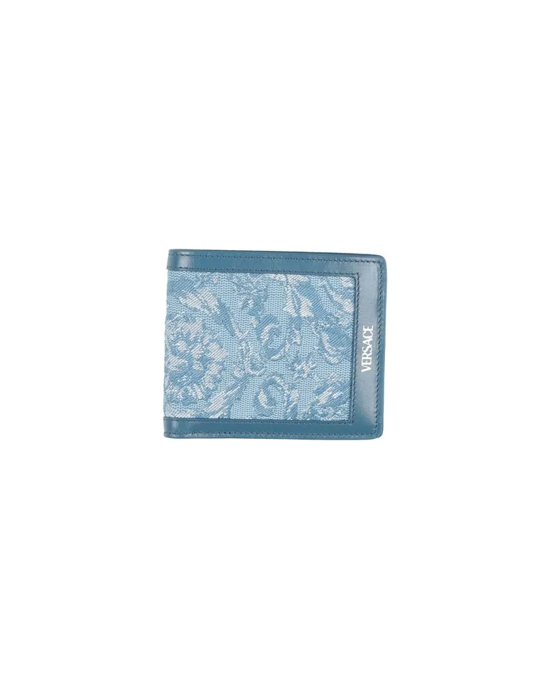 Versace Kleinlederwaren - Brieftaschenauf YOOX.COM Taubenblau