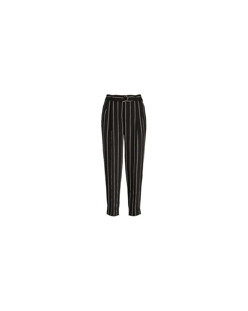 Ralph Lauren PINSTRIPE SATIN ANKLE PANT  - HOSEN & RÖCKE - Hosenauf YOOX.COM Schwarz