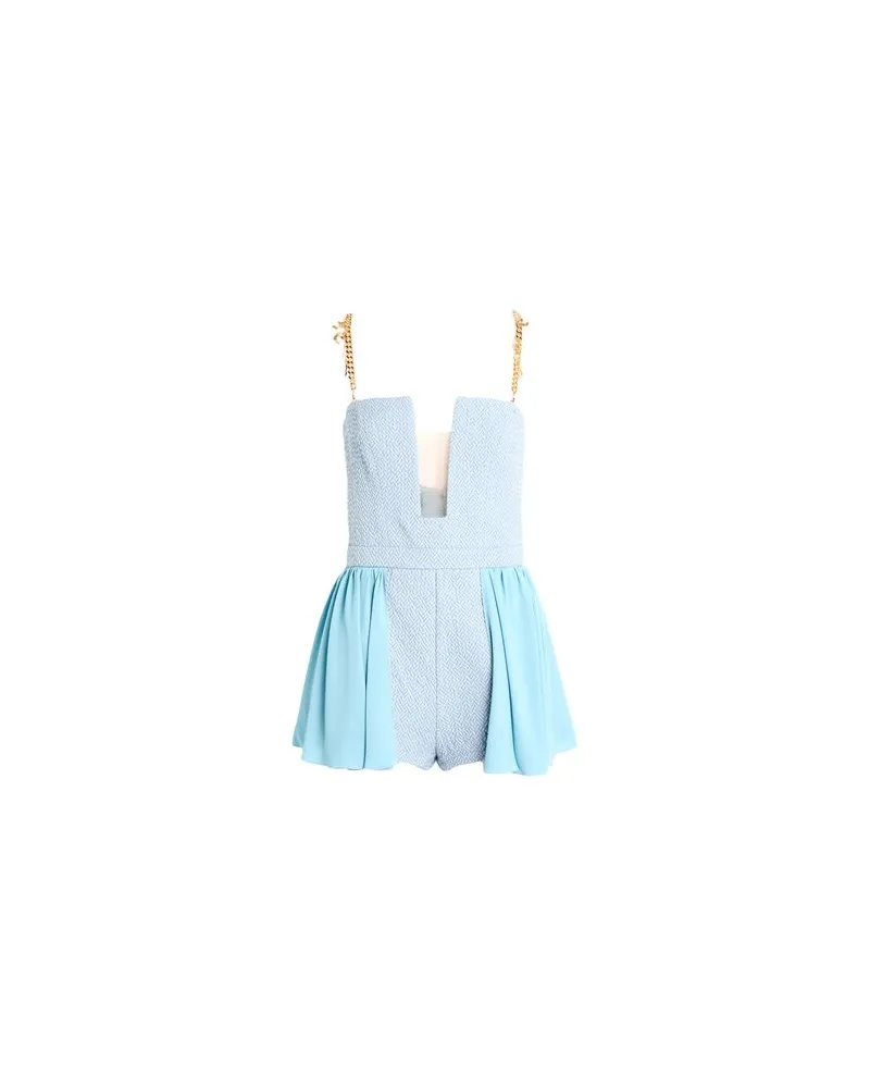 Elisabetta Franchi OVERALLS - Playsuitsauf YOOX.COM Hellblau