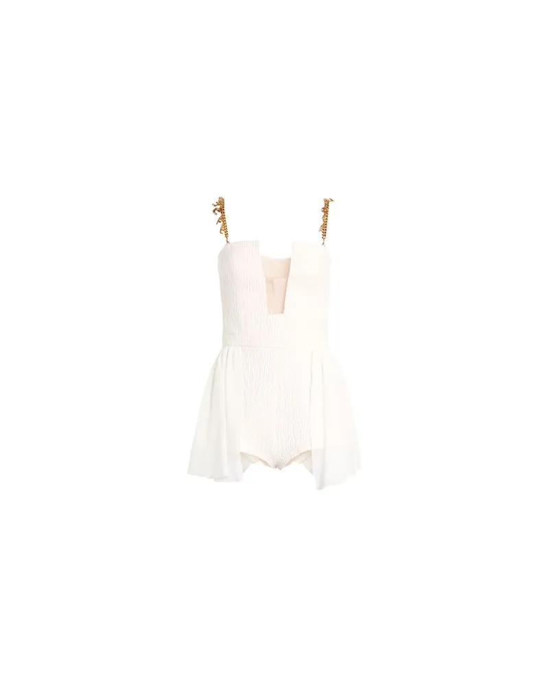 Elisabetta Franchi OVERALLS - Playsuitsauf YOOX.COM Elfenbein