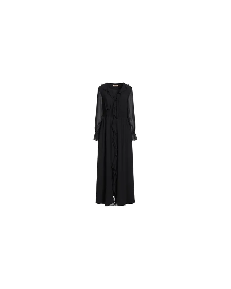 Twin-Set KLEIDER - Maxi-Kleiderauf YOOX.COM Schwarz