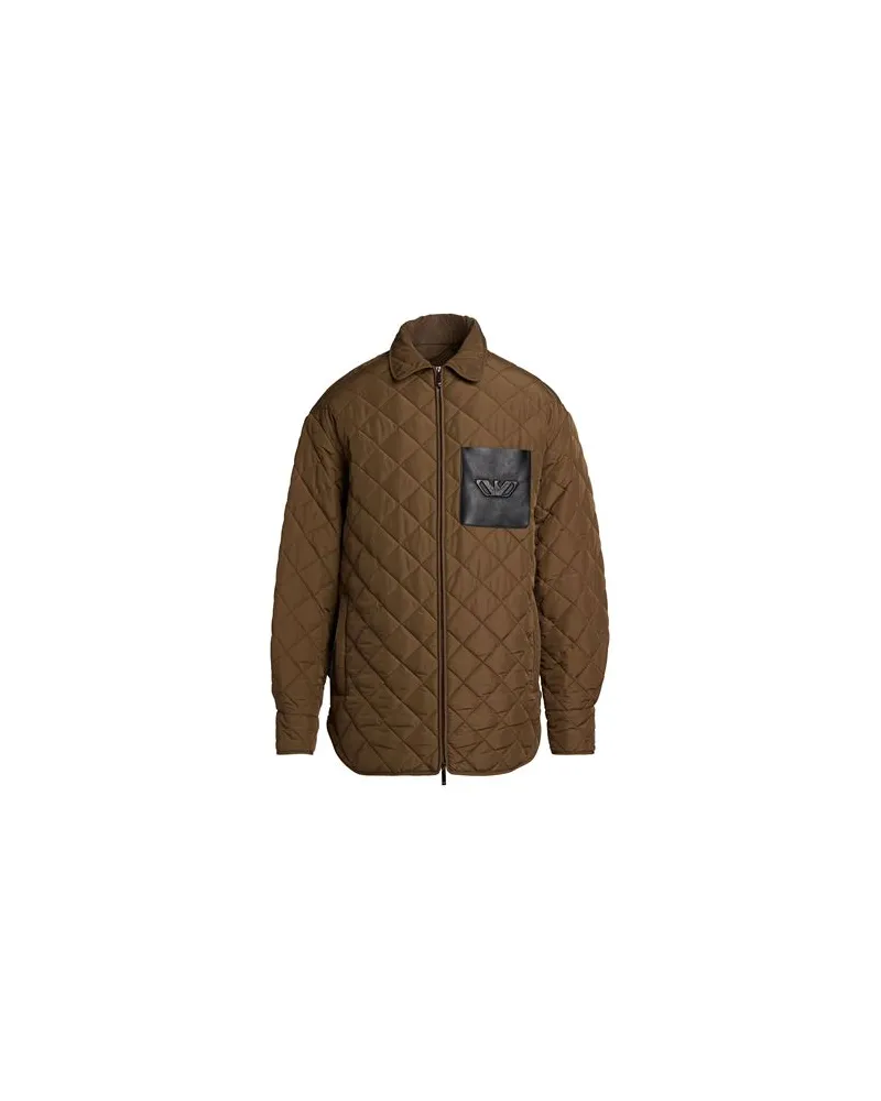Emporio Armani JACKEN & MÄNTEL - Pufferjacken & Daunenjackenauf YOOX.COM Braun