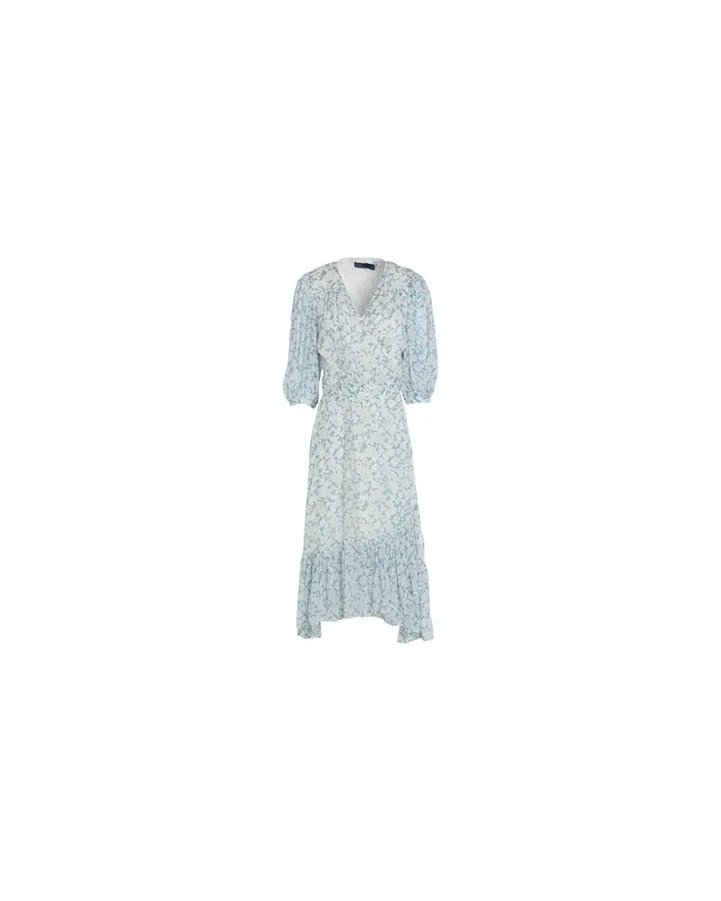 Ralph Lauren FLORAL CRINKLE GEORGETTE WRAP DRESS  - KLEIDER - Midi-Kleiderauf YOOX.COM Elfenbein