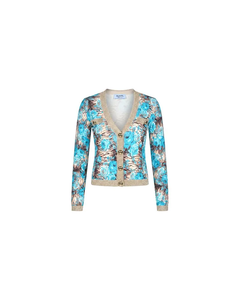 Blumarine STRICKWAREN - Strickjackenauf YOOX.COM Azurblau