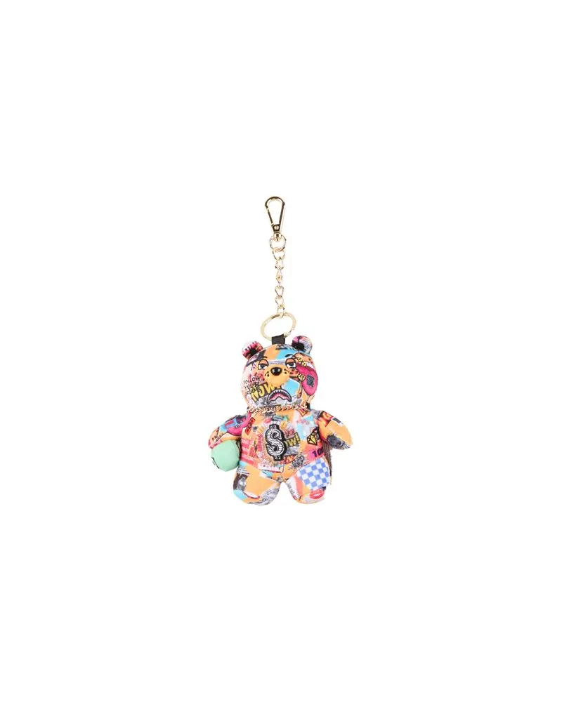 Sprayground MAGAZINE COLLAGE BEAR KEYCHAIN - Kleinlederwaren - Schlüsselanhängerauf YOOX.COM Gelb