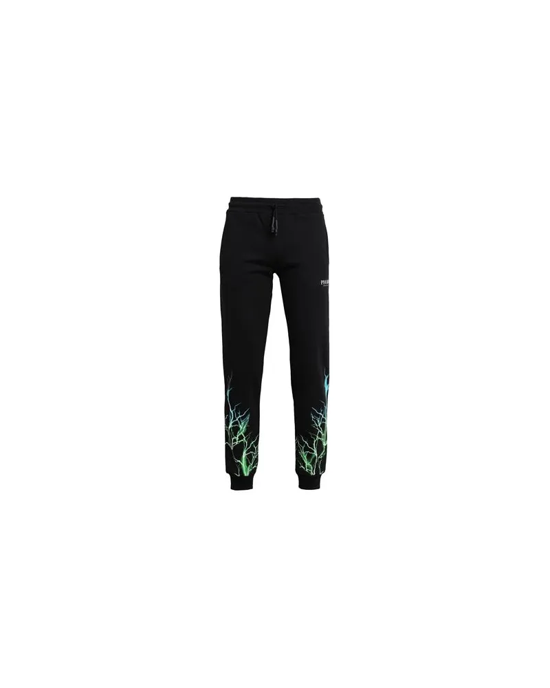 Phobia Archive BLACK PANTS WITH GREEN AND LIGHTBLUE LIGHTNING  - HOSEN & RÖCKE - Hosenauf YOOX.COM Schwarz