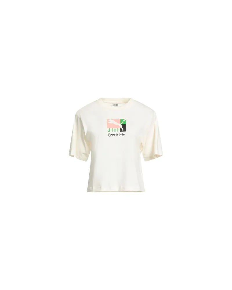Puma TOPS - T-shirtsauf YOOX.COM Elfenbein