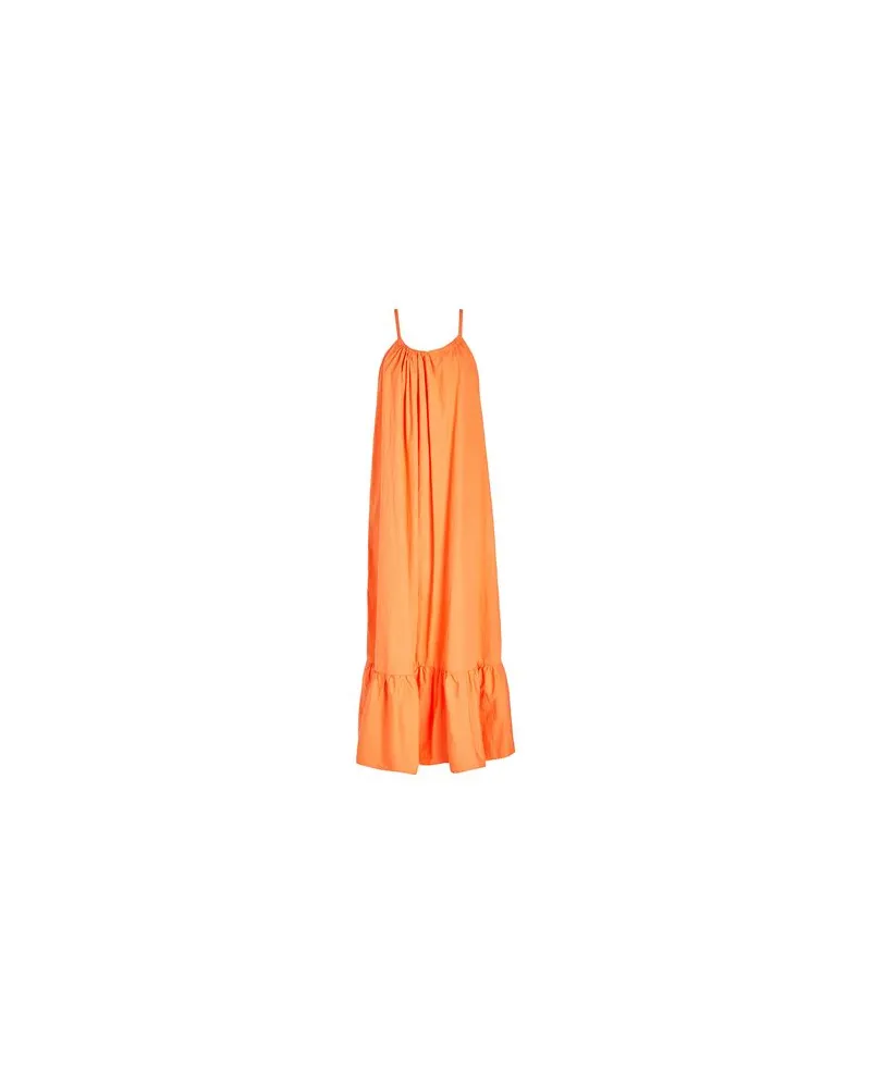 8 by Yoox COTTON MAXI DRESS - KLEIDER - Maxi-Kleiderauf YOOX.COM Orange